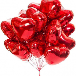 Red Heart Foil Balloons 18" 