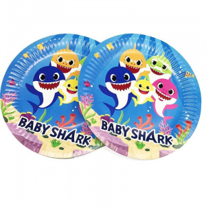 Baby Shark 7" Plates 