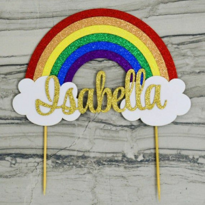 Rainbow Birthday Cake Topper