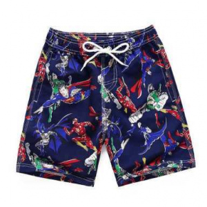 Swim Trunks Blue Superhero