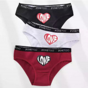 Fine Too Love Heart Cotton Panties 