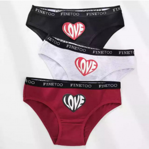 Fine Too Love Heart Cotton Panties 